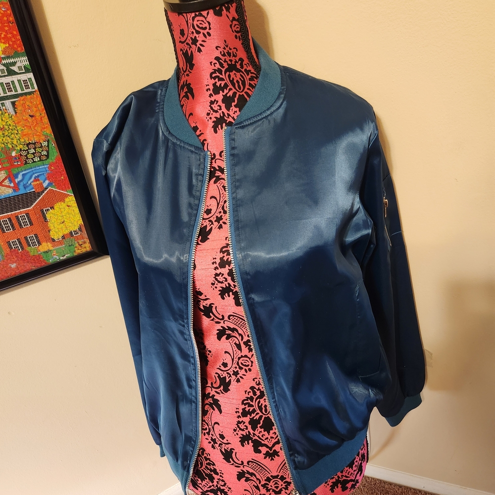 Zeagoo Navy Bomber Jacket for Women